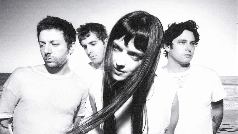 The band together, photo in black and white